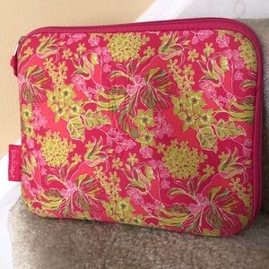 Lilly Pulitzer tech tablet sleeve in pink floral